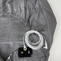 Draps de lit fixés de mise à la terre en Fiber d'argent 10%, drap de lit conducteur au sol, Anti-ESD, soulage la pression, améliore la santé 3