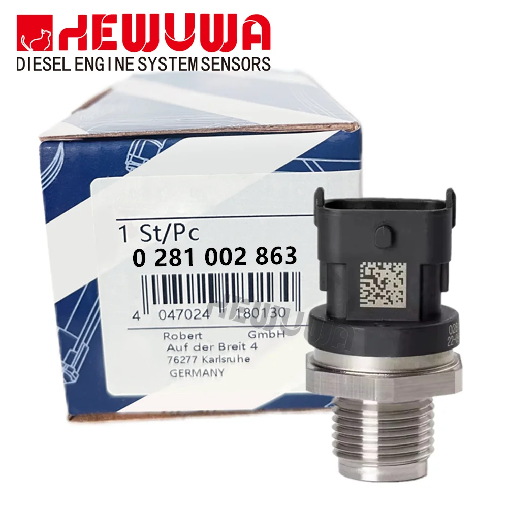 0281002863 Kraftstoffverteilerrohr-Drucksensor – Passend Für Kia Hyundai 1.5–2.5 CRDi Motor – Direkter Ersatz, Plug & Play