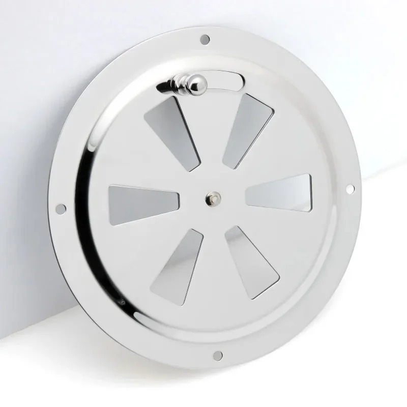 Air Louver Vent Stainless Steel 316 Boat Marine Round Square Grille Ventilation Louvered Ventilator Grill Cover Side Knob Open