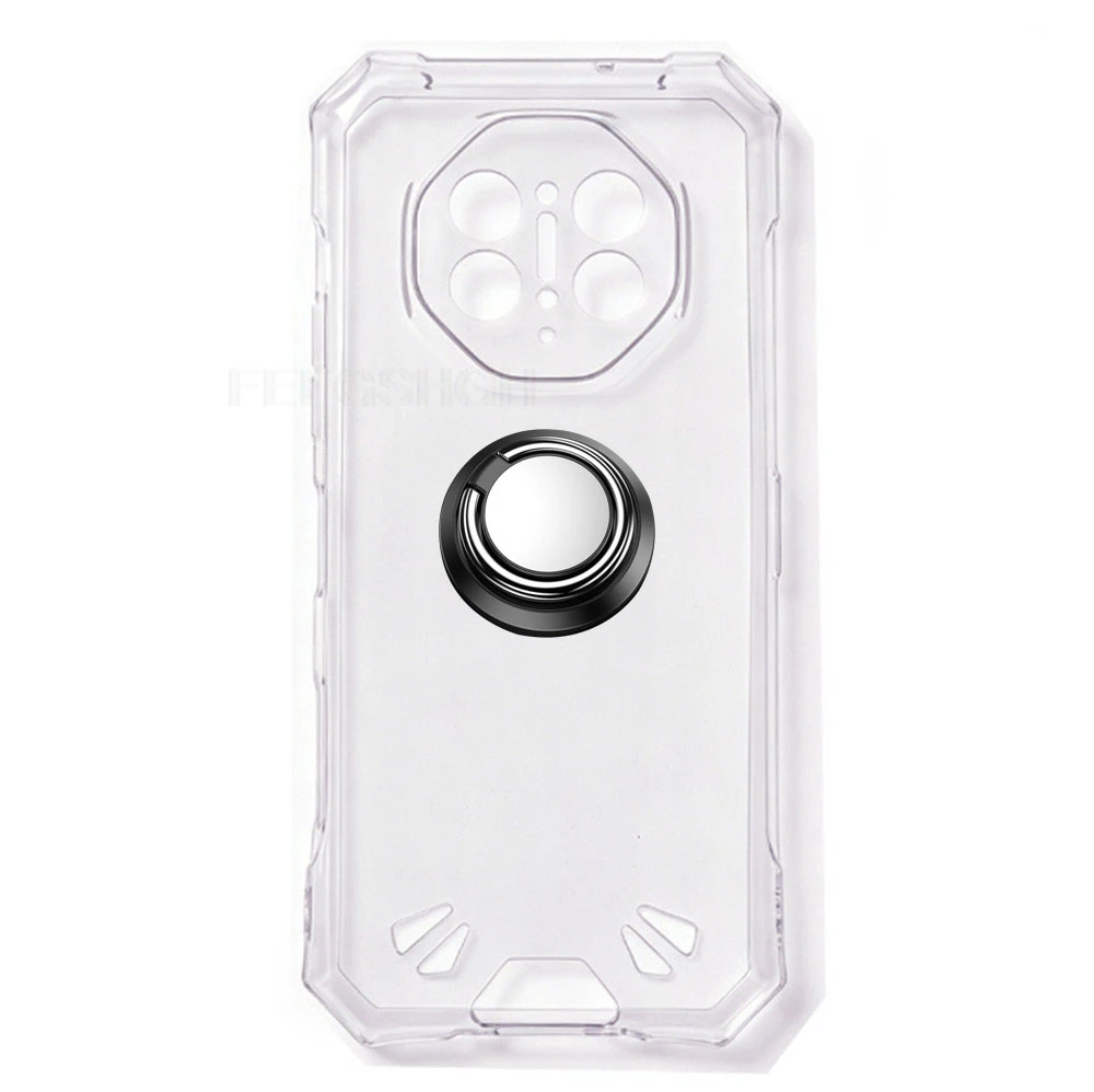 Enhanced Back Ring Holder Bracket Phone Case - TPU Soft Silicone, 6.78