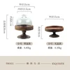 Living Room Cake Wooden Tray Acacia Wood Fruit Tray Glass Cover Dust Proof Dessert Dessert Table Fruit Storage Tray 6