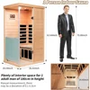 Far Infrared Sauna Room, 1 Person Sauna, 060W Indoor Sauna, 1 Bluetooth Speakers, 1 LED Reading Lamp Hemlock Wood Sauna Room 5