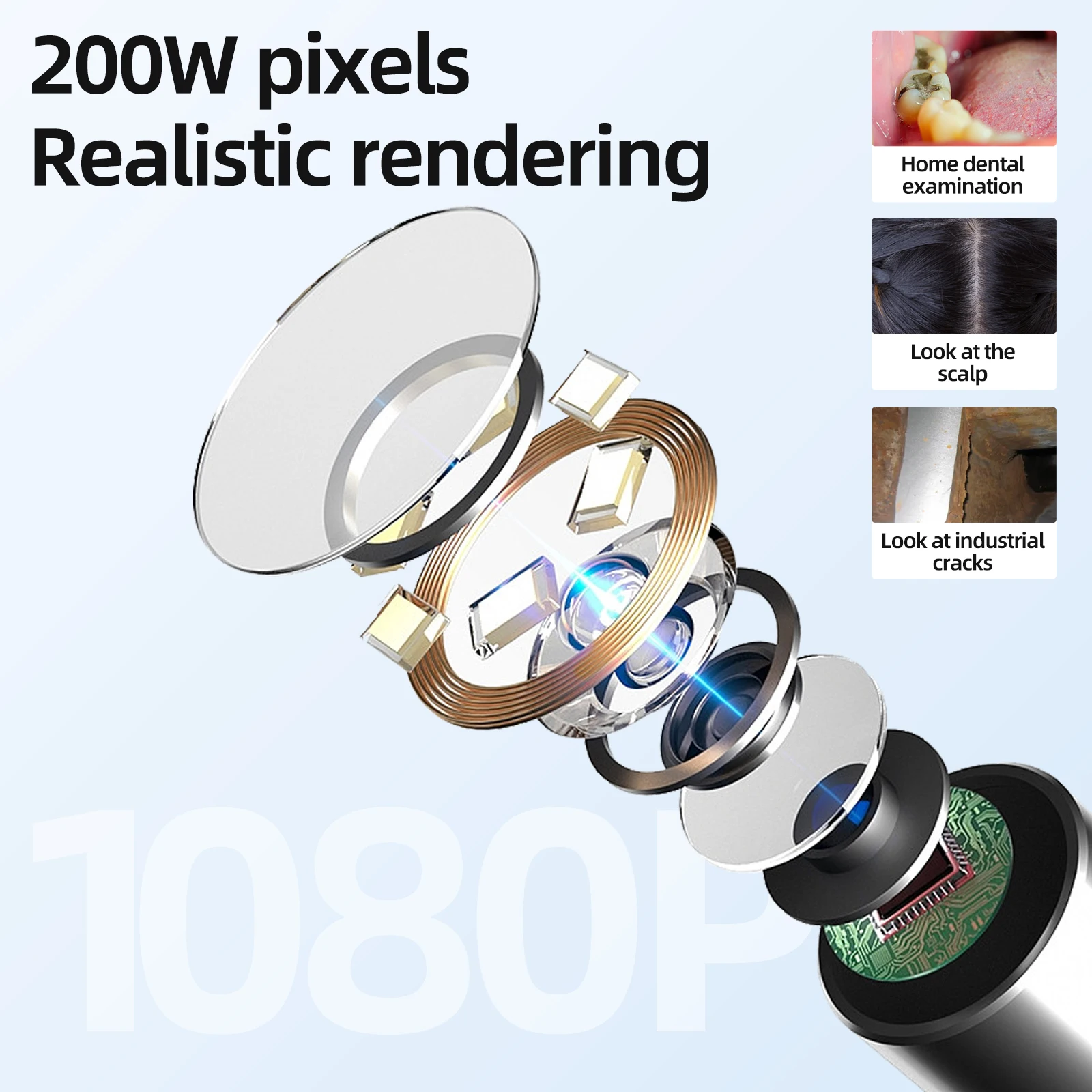 HD Visual Mirror Cameras Examination 3-In-1 Camera Waterproof Skin Healthy Detecting Cameras For Dentist Observatispection Tool 5