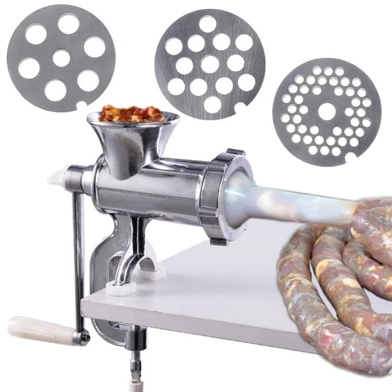 Meat Grinder Spare Parts Meat Grinders Plates Center Hole 8.2mm Stainless Steel Food Grinder Attachments