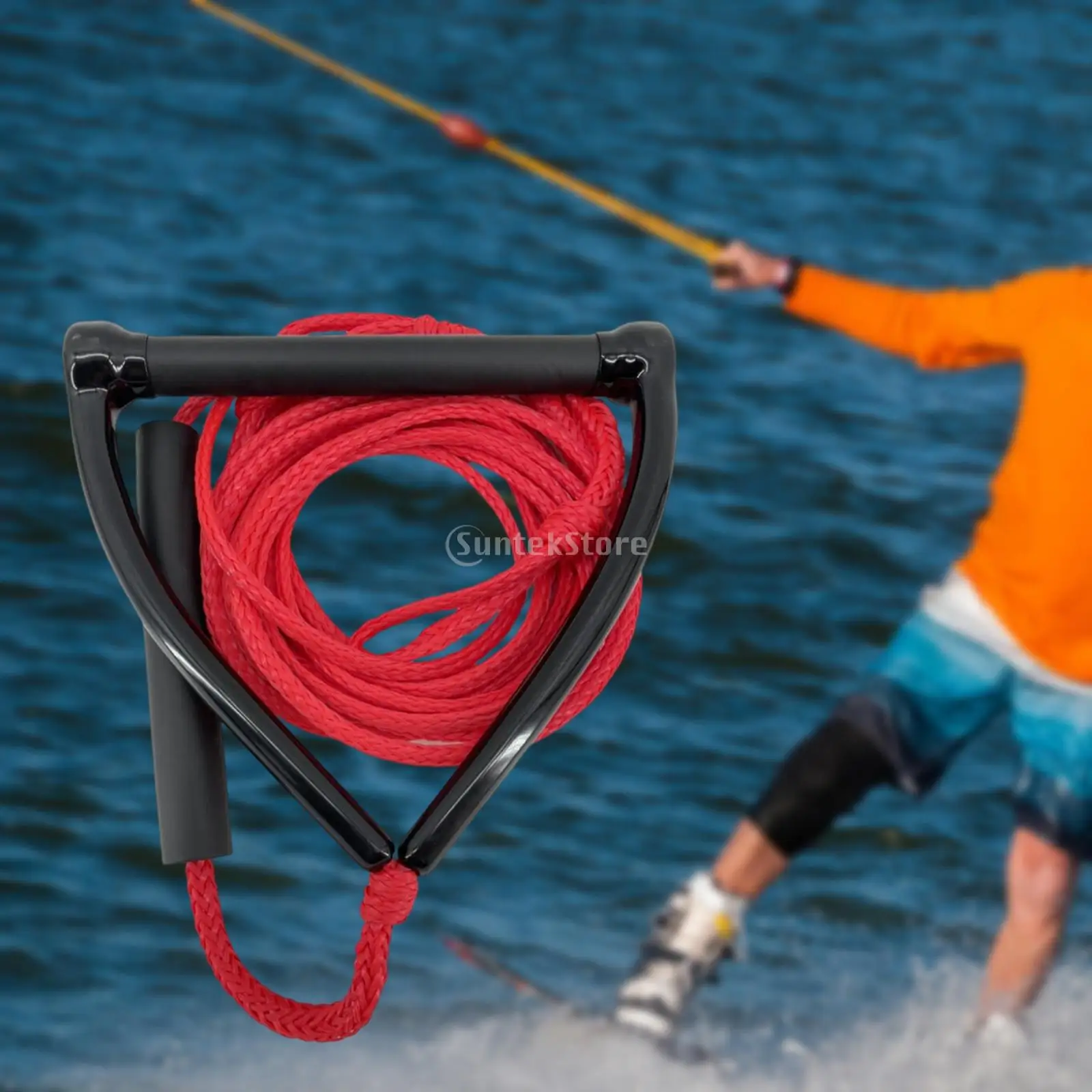 Water Ski Wakeboard Kneeboard Rope 3-Section Watersports Rope 15 Inch Floating Handle watersports rope