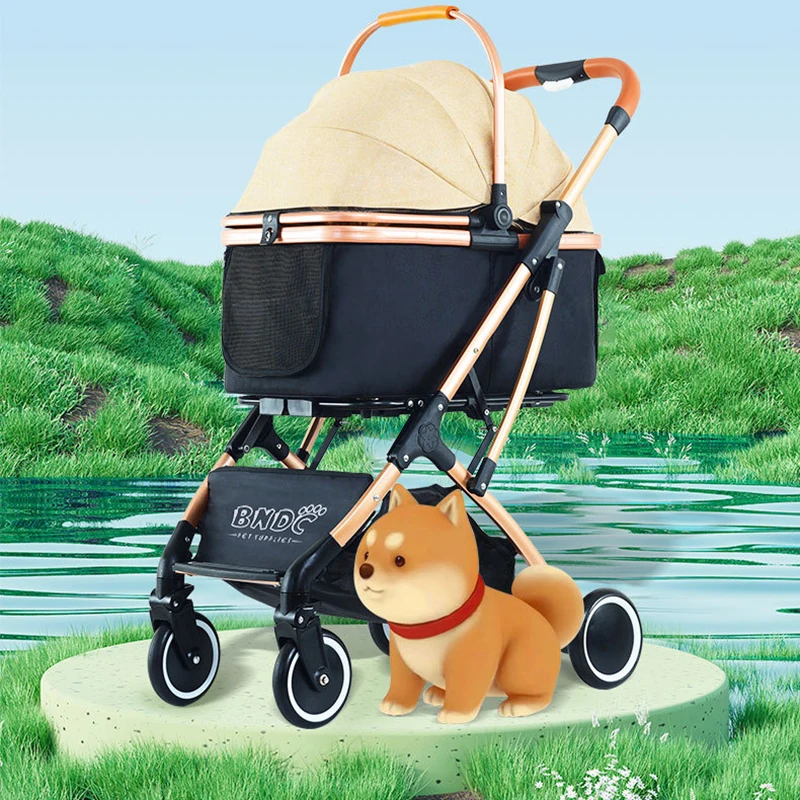 

Large and Small Dogs Can Be Separated Folded Transport Cats Dogs Travel Convenient Large Space Pet Stroller Dog Trolley For Cat