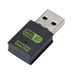 High - Speed Dual Band USB Wireless Adapter with Bluetooth Connectivity (600Mbps)