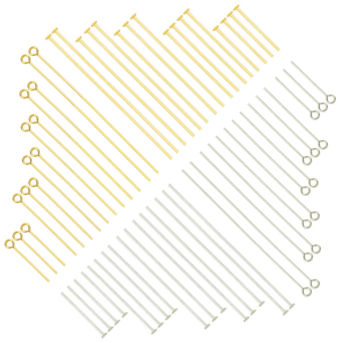 300 Teile/los Vergoldet Silber Farbe Headpin Diy Schmuck Zubehör Ohrringe Perlen Auge Pins Flache Kopf Pins Für Schmuck Machen – Detail 2