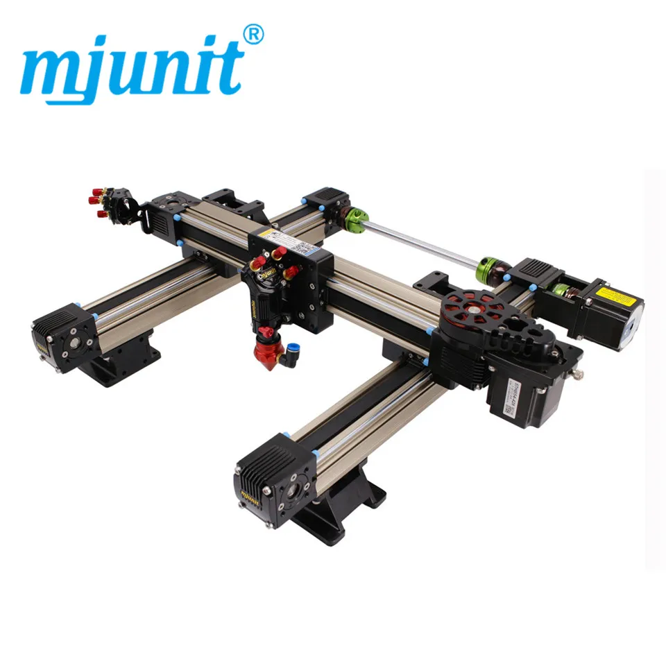 mjunit best quality, 8040 Aluminum head for CO2 laser engraving/cutting machine laser head linear guide rail