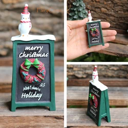 Festive Resin Mailbox Ornament with Puppy (Green Board)