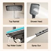 Hot Cold Mixer Shower System Bathroom Shower Faucet Set Wall-mounted Temperature Digital Display 4 Functions Shower Set 2