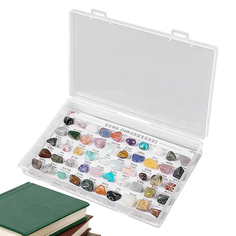 

Rock Collection Box For Kids Natural Gemstone Crystal Sets Mineral Science Kit Geology Rock Specimen For Young Geologists Geolog