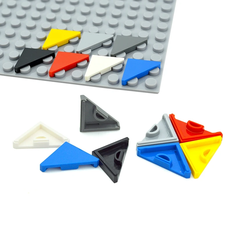 MOC DIY Building Blocks Special Tile 45° Cut 2x2 Triangular Tile Bricks Parts 35787 Assembles Particles creative Toys for Kids