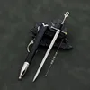12cm Aragorn Narthil Sword Keychains LOTR Anduril Medieval Weapon Metal Katana Samurai Sword Keychain Ornaments Toys collections 2