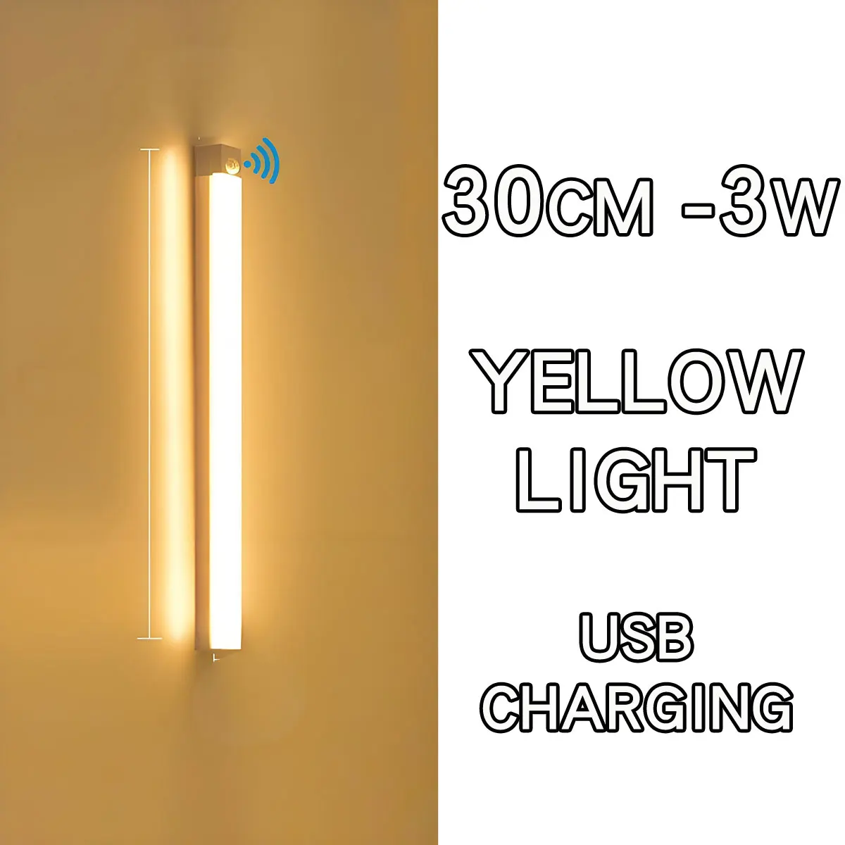 Wireless USB Rechargeable LED Motion Sensor Night Light