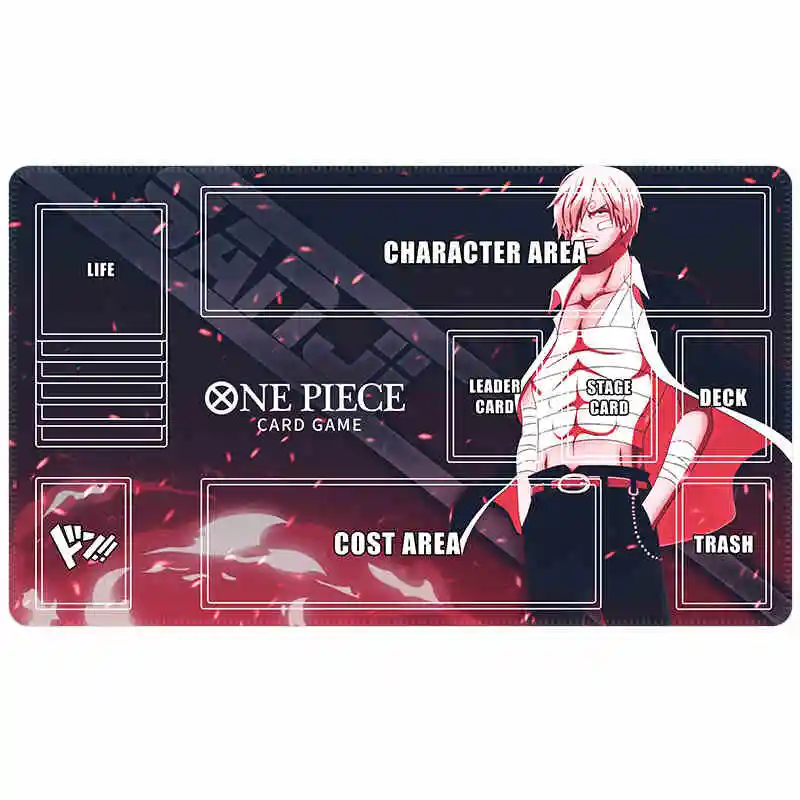 Diy Game Card Mat OPCG Battle Game Anime Lock The Edge Table Mat Gift Toys One Piece Luffy Ace Zoro Teach 60*35*0.2Cm