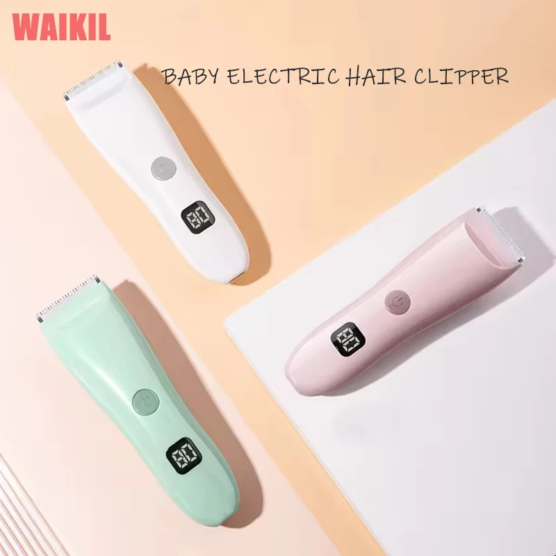 WAIKIL Professional Baby Electric Hair Clipper Silent Hair Trimmer USB Charging Cordless Digital Baby Clipper Ultra Silent 2