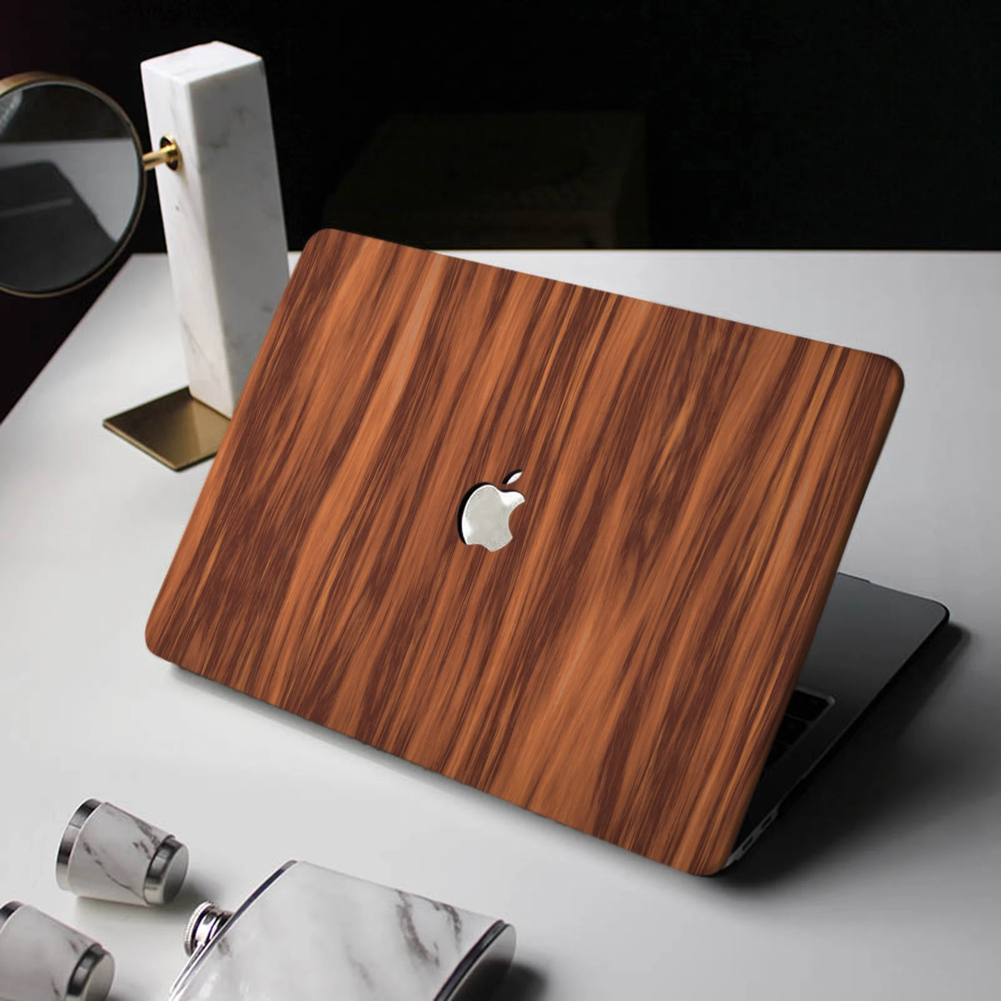 Caixa do Portátil do Teste Padrão da Grão de Madeira para Macbook Air 13 m2 2023 A2681 A2337 A2179 A2338 m1 Chip Pro A2289 Macbook A1466 a Versão Mais Recente - Imagem 6