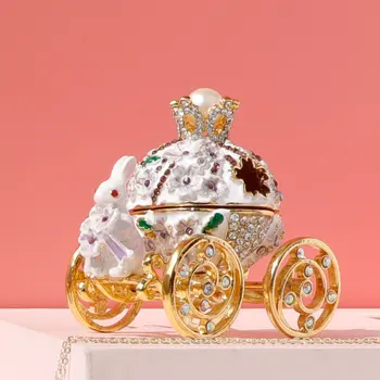 Wedding Ring Box Cherry Blossom Rabbit Carriage Jewelry Box Necklace Earrings Ring Box Crown Jewelry Box