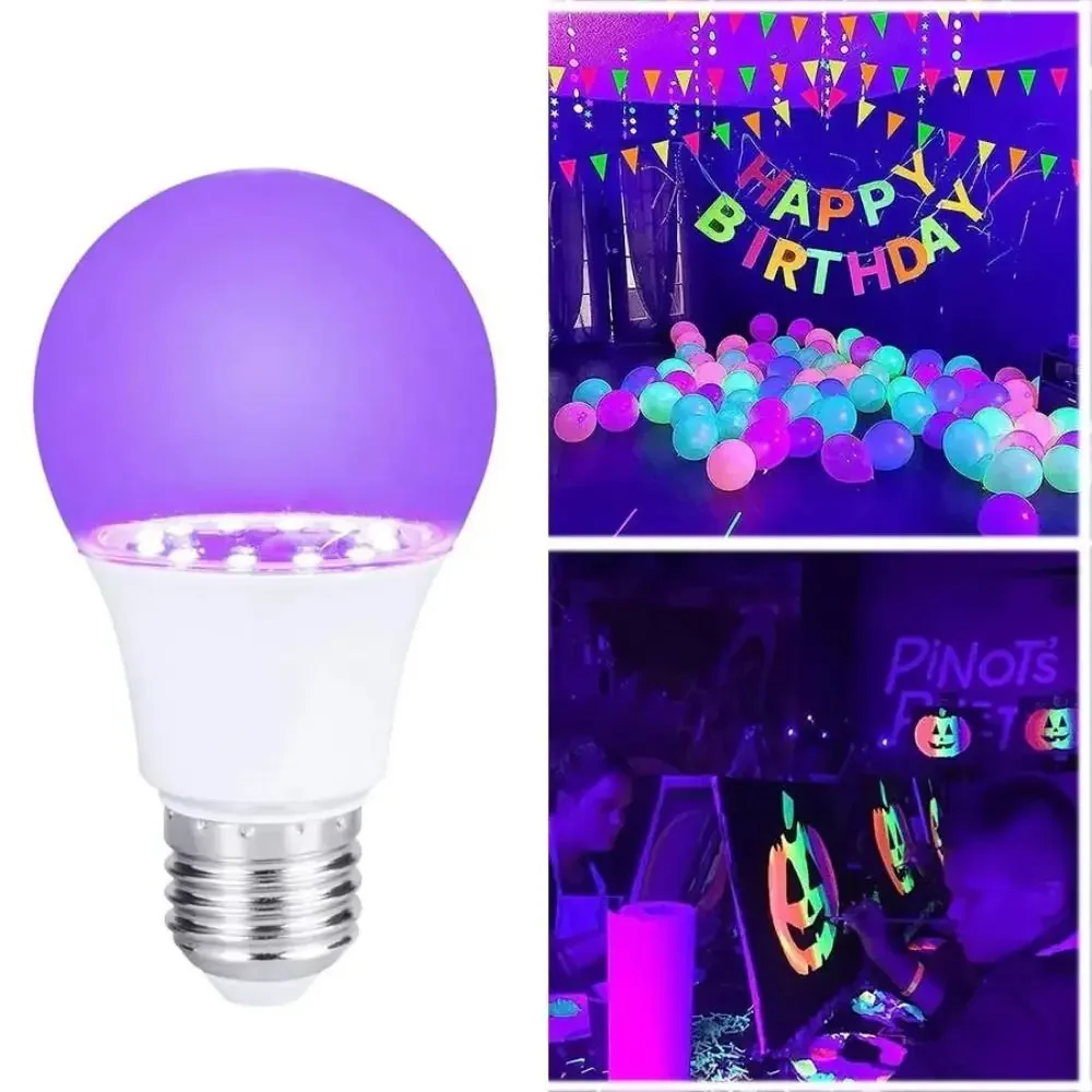 Blacklight Ultraviolet Glow Lamp - UV Purple Party Bulb, 10W E27 Atmosphere Lighting