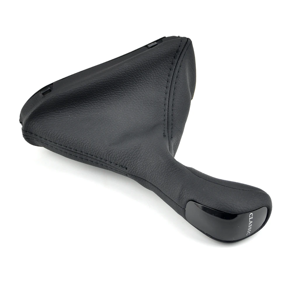 Black Synthetic Leather Automatic Shift Boot For Mercedes C-Class 2001-2009