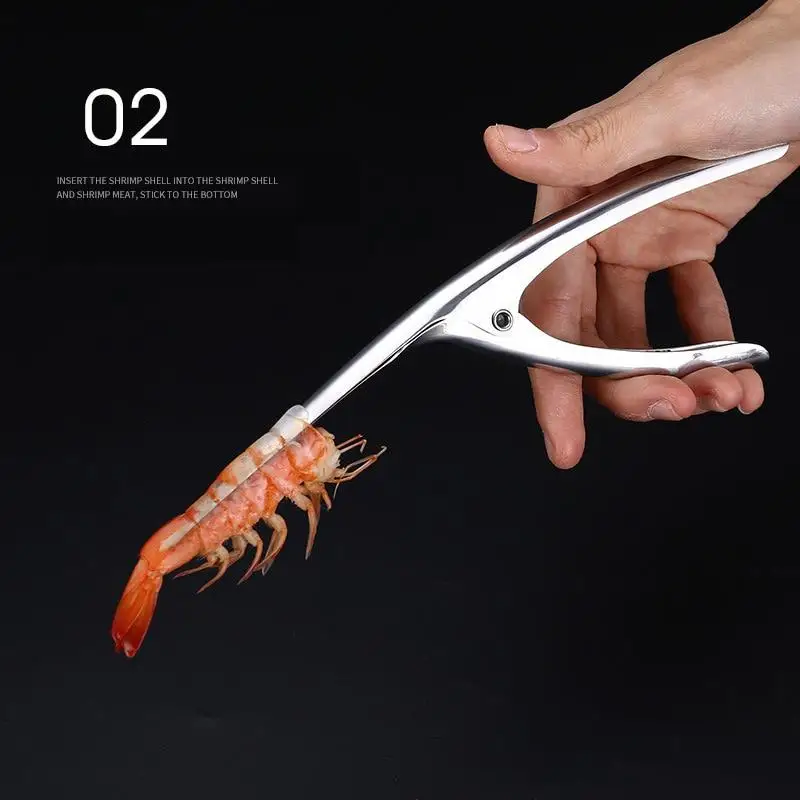 1Pc Portable Stainless Steel Creative Shrimp Peelers Deveiners Peel Shrimp Tool Kitchen Gadgets Seafood Tools