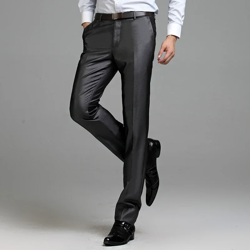 Men 2024 Spring Autumn New Slim Fit Formal Pants Men Stretch Bussiness Casual Pants Male Wedding Suit Office Trousers A251 2