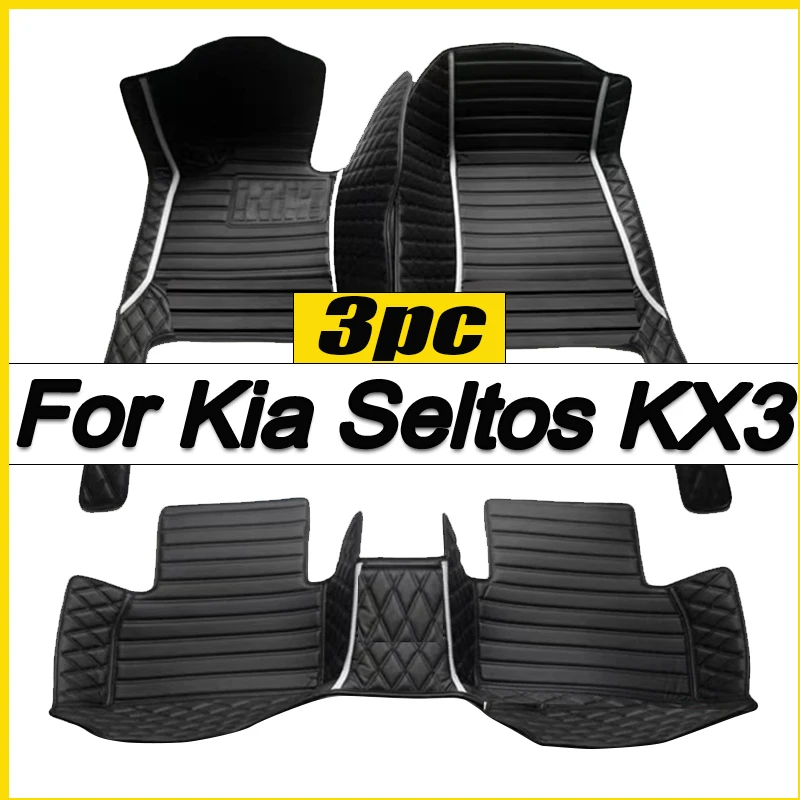 

Car Floor Mats For Kia Seltos KX3 2023 2022 2021 2020 Auto Styling Custom Waterproof Carpets Interior Accessories Foot Pads Rugs