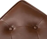 Ottoman Stool, Mid-Century Modern PU Leather Vanity Accent Stool Chair, Makeup Stools Footrest Side Table, Set of 2 6