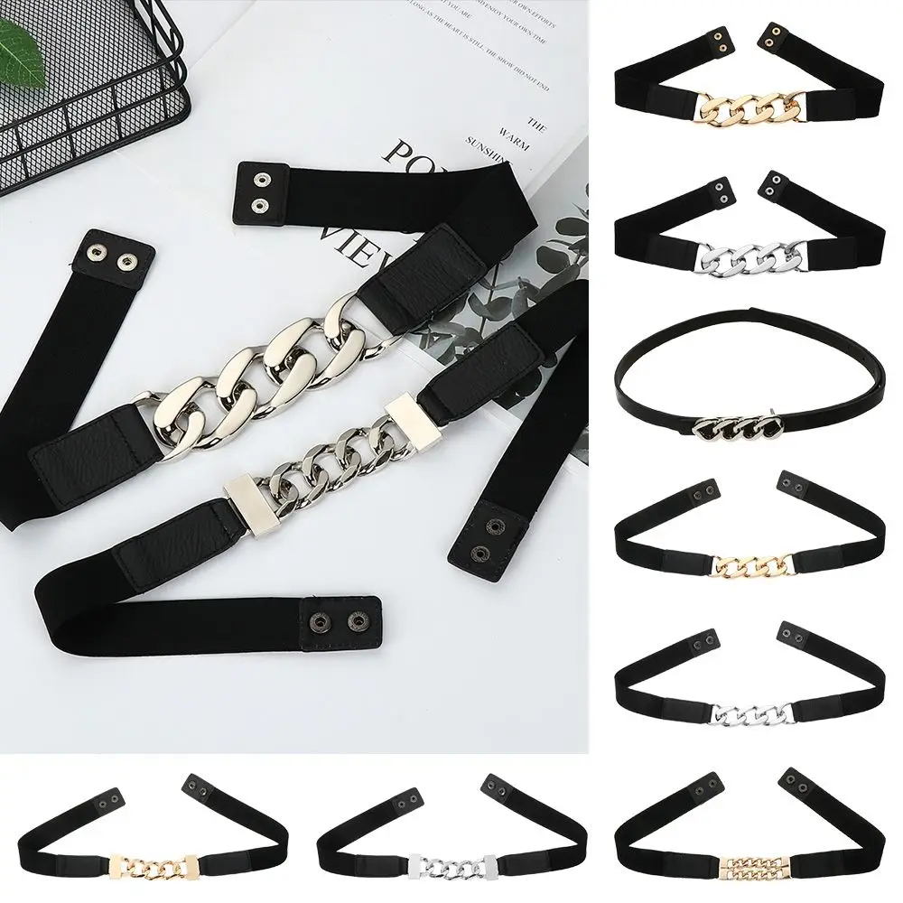 

Ladies Coat Kettin Silver Metal Stretch Cummerbunds Waist Belts Riem Waistband Gold Chain Belt