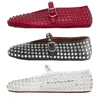 Women Shiny Rhinestone Shoes with Buckle Strap Rhinestone Ballet Flats Crystal Ballerina Shoes Comfortable Female Casual Shoes 5