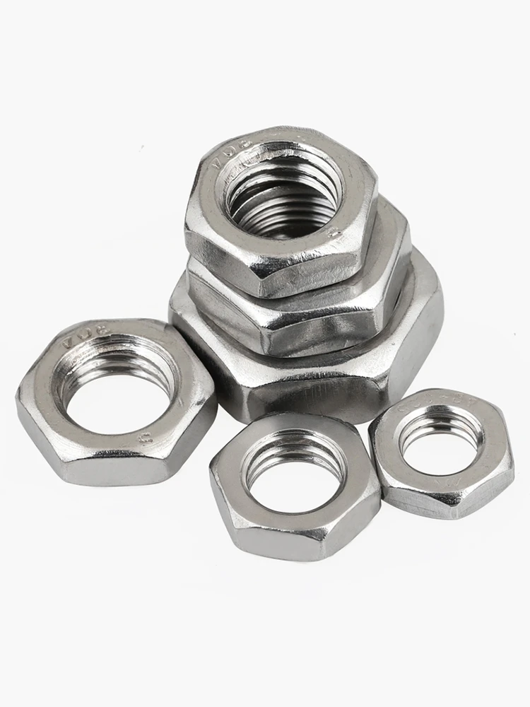 

Шестигранная гайка с тонкой резьбой M4 ~ M20 нержавеющая сталь SUS 304 M6 * 0,75, M8 * 1,0, M10 * 1,0/1,25, M12 * 1,0/1,25/1,5, M14 * 1,5, m16 * 1,5, M20 * 1,5