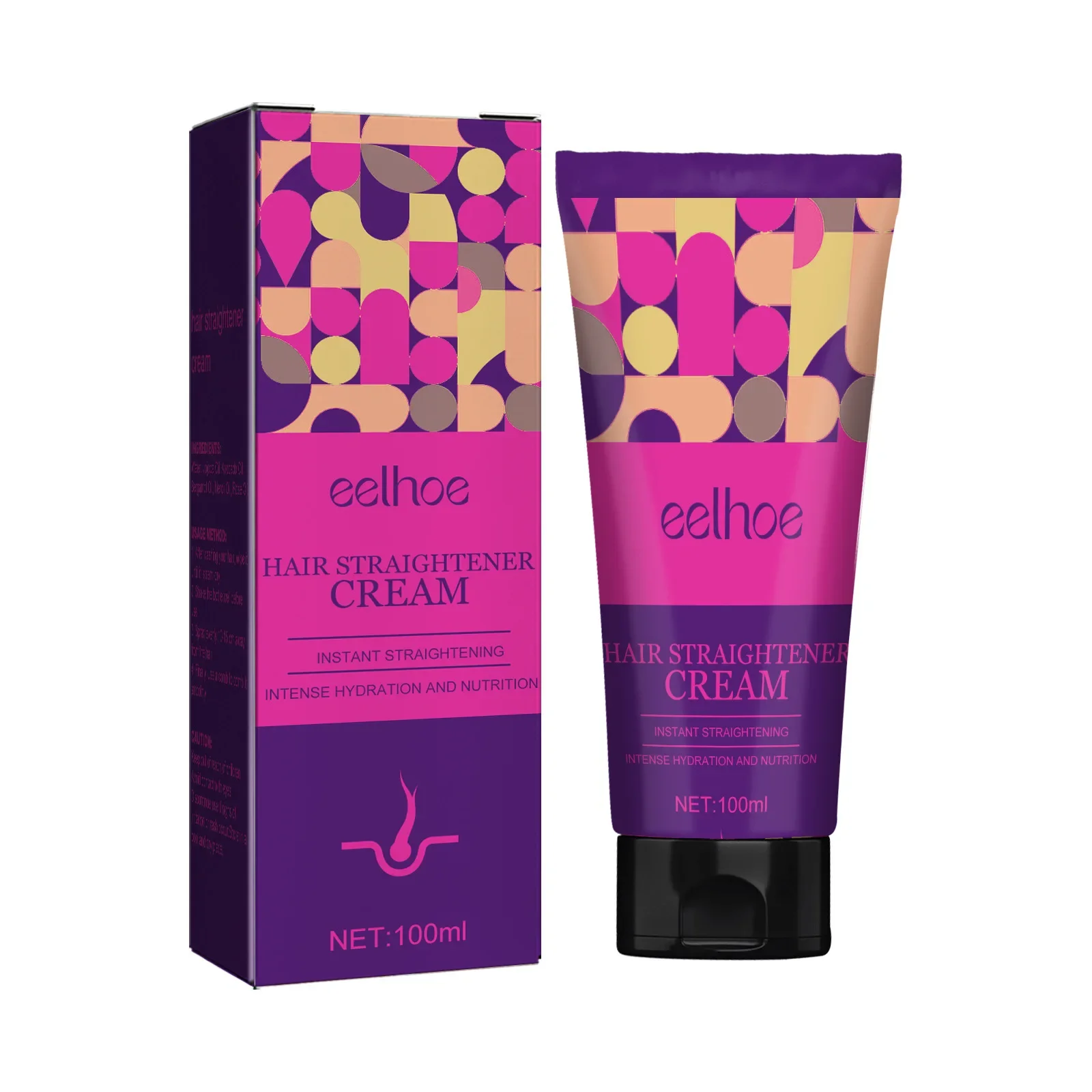 100ml Eelhoe Hair Relaxer Protein Correction Repair Soft Manic Curly Hair Does Not Hurt Perm Solution Hairs Relaxer