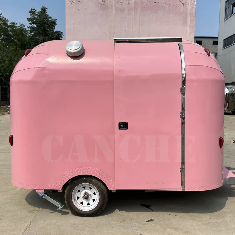 Commercial mobile barbershop trailer salon van trailer mobile hair