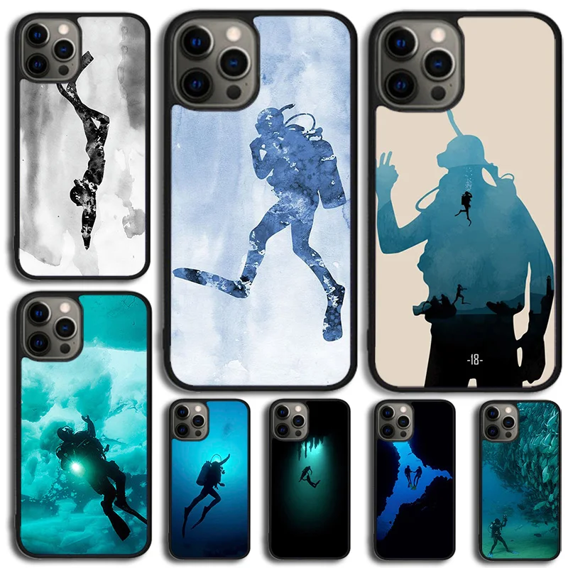 Custodia Per Telefono Scuba Diving Per Iphone 14 15 13 12 Mini Xr Xs Max Cover Per Apple Iphone 11 Pro Max 6 8 7 Plus Se2020 Coque