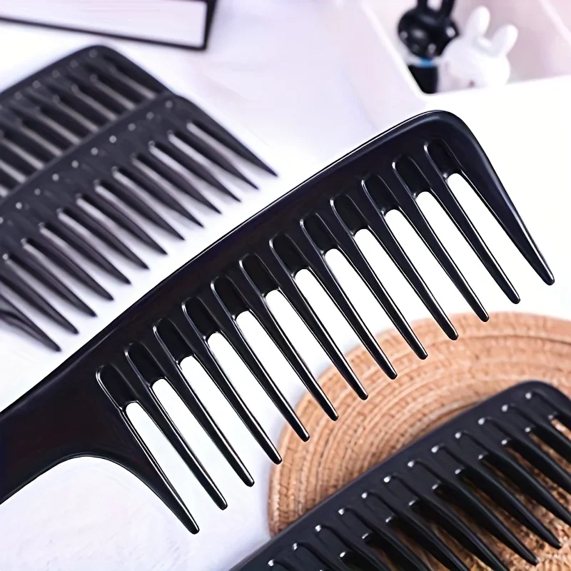 1/4 wide toothed combs anti-static durable ABS plastic handle smooth hair suitable for thick long and curly hair