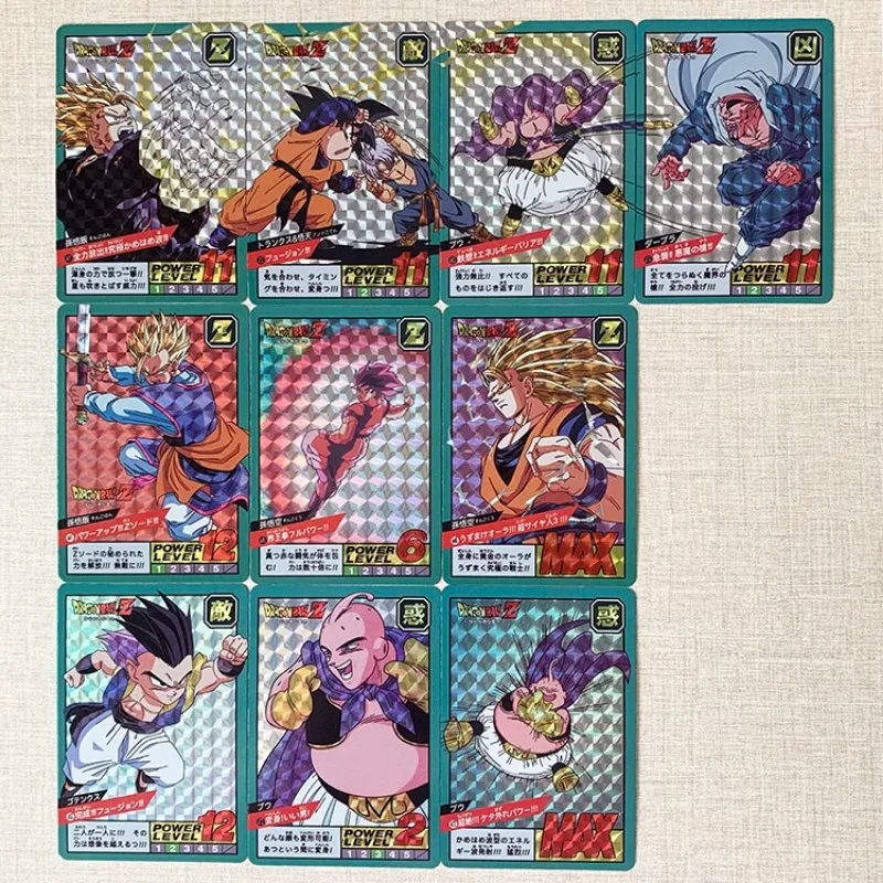 

Клей-бумага «Драконий жемчуг» DIY Son Goku Majin Buu Gotenks, продвижение OP11, огнеупорная сетка Flash, 10 листов, игра, коллекционная карточка, подарок