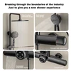 Thermostatic Shower Set Intelligent Three-Speed Home Wall-Mounted Shower Copper Shower Booster Waterfall Faucet 4