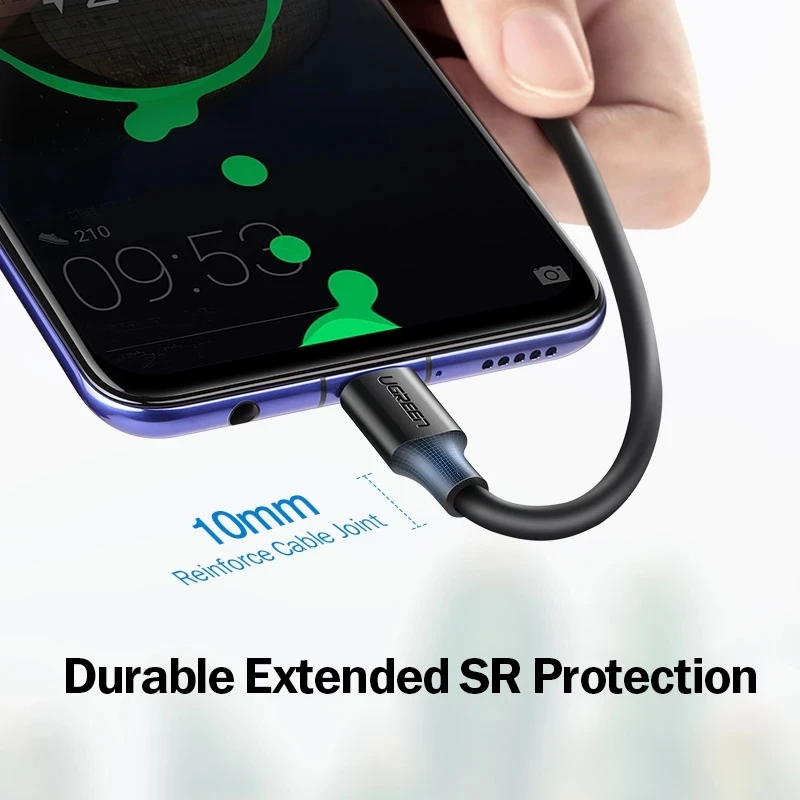 Ugreen QC 3.0 USB نوع C كابل لسامسونج S20 S10 3A ك...