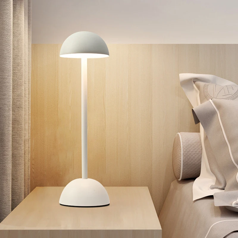 Reading Table Lamp Touch Control Wireless Desk Lamp Study Room Bedside Mushroom LED Light Desktop Decoration Pod Night Light 4
