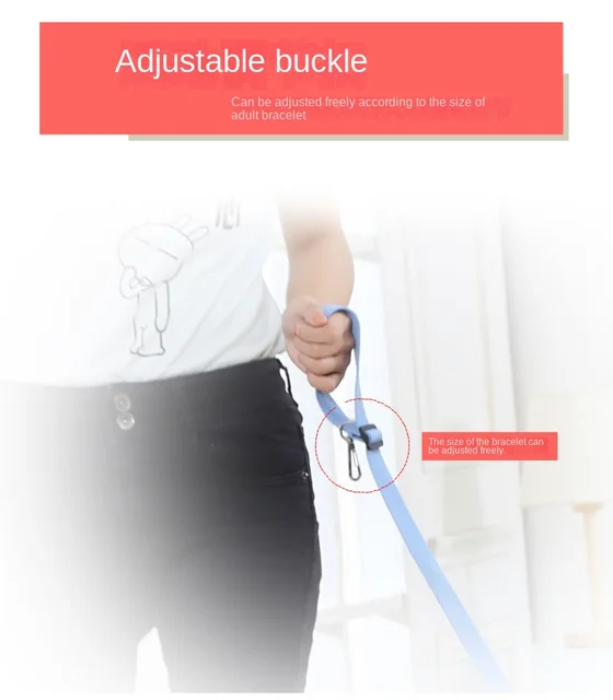 Bracciale Anti-Smarrimento Per Bambini - Con Blocco A Chiave E Cavo Estendibile 2m - Foto 13