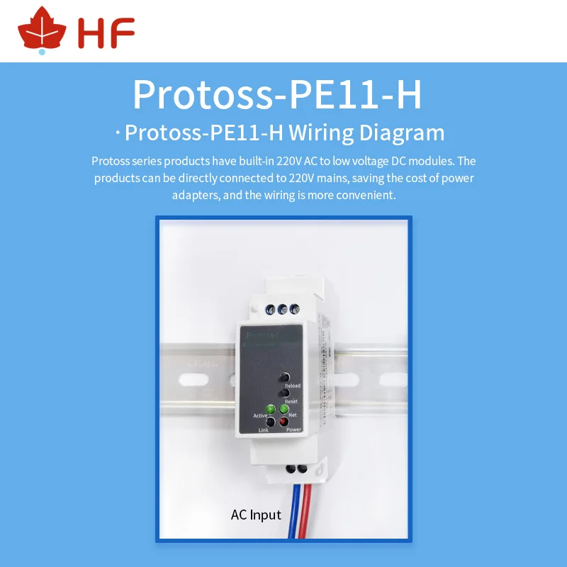 DIN-Rail Serial Port RS485 to Ethernet Converter IOT Device Server Protoss-PE11 Support Modbus TCP to RTU