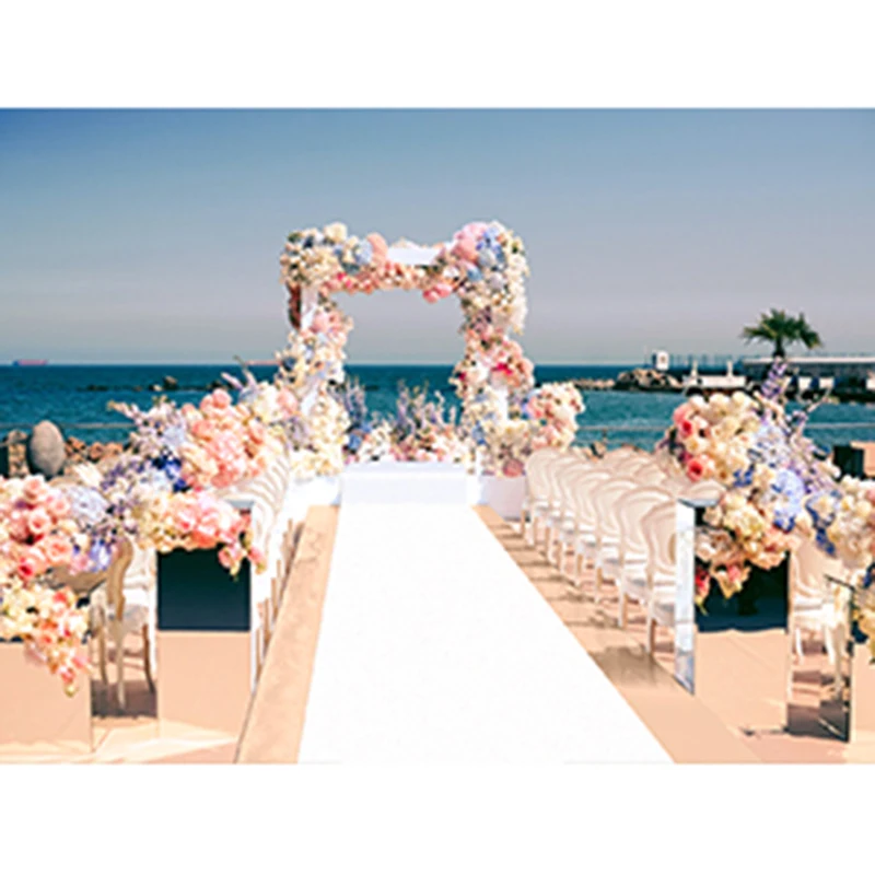 Wedding White Carpet Anti Slip Corridor Hotel Banquet Celebration Event Carpet Party Stage Large Exhibition