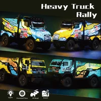 27MHz Remote Control Toy Cars for Kids RC Car Toys with LED Lights, RC Truck Toys U.S Truck & Europ. Truck Autotruck Lorry Toys 2
