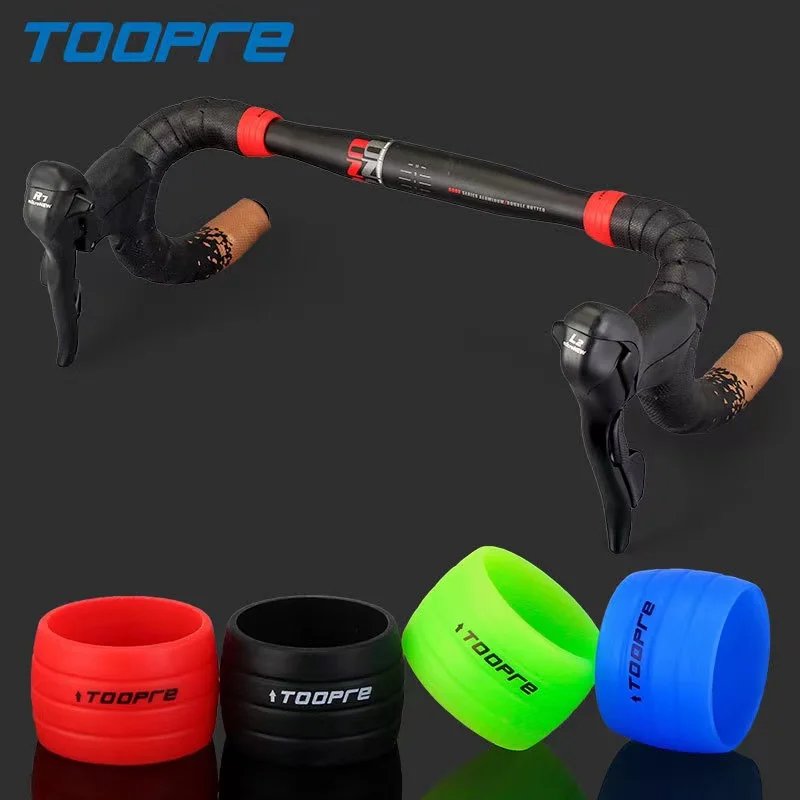 Bike Handlebar Tape Anti-skip Bicycle Handlebar Tape Road Bike Fixing Belt Ring Sleeve Winding Bend Bar Non-slip Strap Waterproof Sleeve Plug Cover