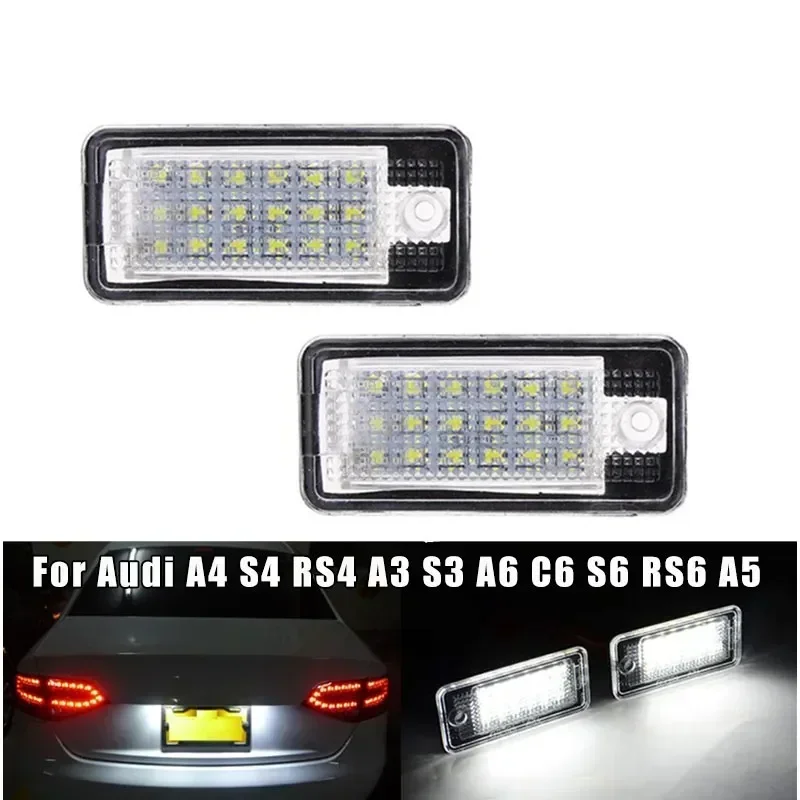 2x LED Number License Plate Light 8E0807430A 8E0943021B 8E0943022B