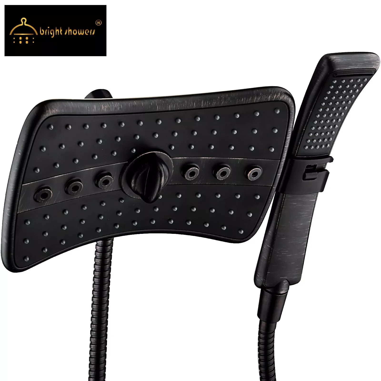US- Multifunctional rain oil frosted bronze Showerhead PSS3919-06 3