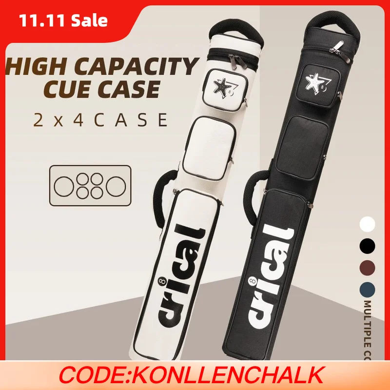 CRICAL Cue Case Bag 2Butts 4Shafts Hard 2x4 Pool Case 86cm Length