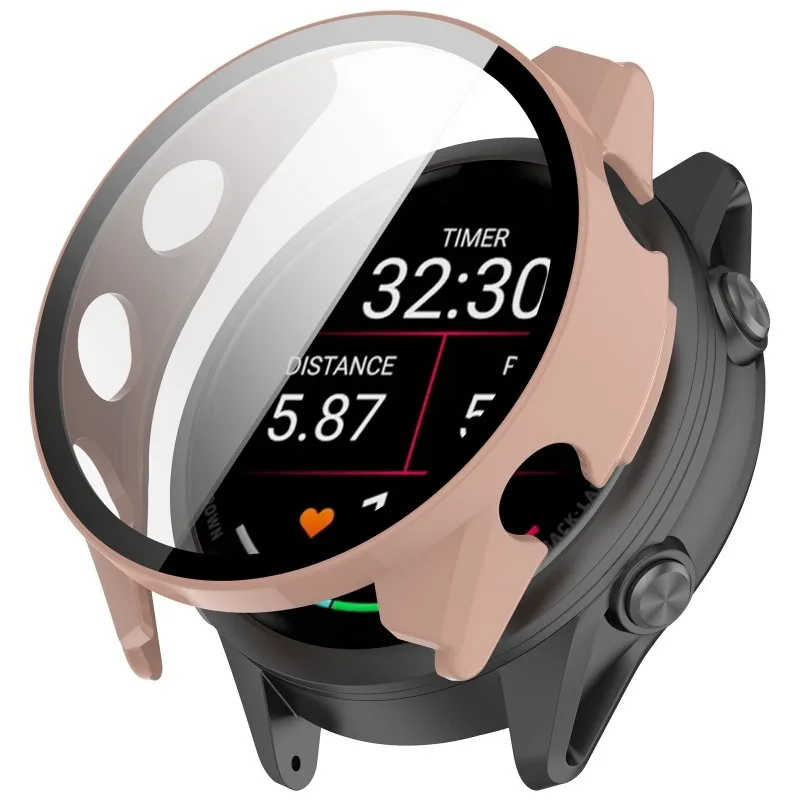 Premium Tempered Glass Smartwatch Case with Screen Protector & Strap Cover