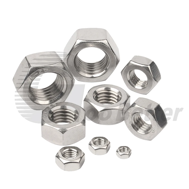 

A2 304 Stainless Steel Hex Nuts Hexagon Locknut M1.0 M1.2 M1.4 M1.6 M2.0 M2.5 M2.6 M3.0 M3.5 M4.0 M5 to M45